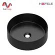 (Hafele) อ่างล้างหน้าวางบนเคาน์เตอร์ ทรงกลม สีดำด้าน (588.82.257) รูปที่ 1