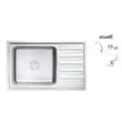 Stainless Steel Sink MEGAN 720/450 with Free Cold Water Tap image 1
