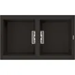 Mex Double Bowl Sink Synthetic Granite Black RIM20BL image 1