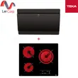 (TEKA) Wall-Mounted Pyramid Range Hood 90 cm Model DVS 90 AD + Ceramic Cooktop Model TB 6304 image 1
