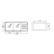 (Hafele) 2-Bowl 1-Drainboard Topmount Kitchen Sink, Hercules Series, Right Bowl Left Drainboard (495.39.305) image 2
