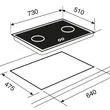 (TEKA) Wall-Mounted Glass Wing Range Hood NCW 90T 30 + Gas Cooktop G 73 2G AI AL image 6