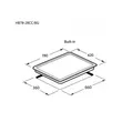 (Eve) Wall-mounted Cooker Hood HC-LOFTBOX-90 + 2-Burner Gas Hob HB78-2BCC/BG + Granite Sink ANDES 760/480 image 7