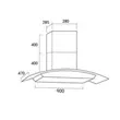 (Tecno) TECNO STAR HD 3490K-AC 90 cm Range Hood + 2-Burner Built-in Gas Stove HB 207141 B Free 1.5 m Duct Hose image 3