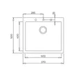(Teka) ForSquare 50.40 TG AUTO Synthetic Granite Undermount Kitchen Sink 1 Bowl Black image 2