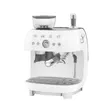 (Smeg) Espresso Machine with Built-in Grinder, White, Model EGF03WHEU image 3