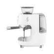 (Smeg) Espresso Machine with Built-in Grinder, White, Model EGF03WHEU image 4