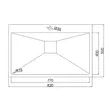(Teka) Single Bowl Sink Model TQ 82 Stainless Steel with Free Cold Water Tap image 8