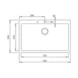(Teka) Synthetic Granite Single-Bowl Top-Mounted Kitchen Sink ForSquare 72.40 TG Stone Grey image 2