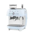 (Smeg) Espresso Machine with Built-in Coffee Grinder Blue EGF03PBEU image 3