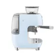 (Smeg) Espresso Machine with Built-in Coffee Grinder Blue EGF03PBEU image 5