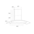 (Tecno) 90 cm Wall-Mounted Range Hood TNS HD 502 B + 2-Burner Built-in Gas Stove with Safety Glass Base TNS HB 207140 GB Free 1.5 m Flue Pipe image 4