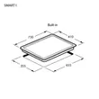 (EVE) Range Hood HC-ARC-90 PLUS + Gas Cooktop SMART I + Sink TEO 750/450 + OTHELLO Faucet Free Duct Pipe image 5