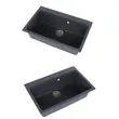 (Tecnogas) Granite Single Bowl Drop-In Kitchen Sink Tecnoplus Model TNP 764821 Size 76 cm. Depth 21 cm. image 3