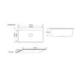 (Tecnogas) Granite Single Bowl Drop-In Kitchen Sink Tecnoplus Model TNP 764821 Size 76 cm. Depth 21 cm. image 4