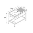(Teka) AP PLUS 1B 1D Stainless Steel Freestanding Kitchen Sink with Cold Water Tap image 4
