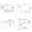 (Hafele) BLANCO SILGRANIT™ 2-Bowl Kitchen Sink with Drainboard, Model ZIA 8 S, White (495.39.039) image 3