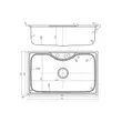 (Teka) Kitchen Sink Model V80.50 Free Cold Water Faucet and Vegetable Washing Basket image 3