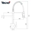 (Tecno) TNP KD 900 B BLACK Kitchen Sink Mixer Faucet (Standing Type) Hot and Cold Water image 4