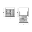 (Hafele) Front Pull-Out Dish Basket Set for 600 mm Cabinet (495.35.090) image 3
