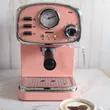 (MiniMex) Espresso Machine Model Bella MBL1-PE Modern Retro Design with Peach Steam Wand (1 Year Warranty) image 3