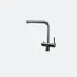 (Eve) Kitchen Sink Faucet 3-Way Mixing Drinking Water Faucet TRINITY PLUS GUNMETAL EP image 2