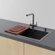 (Eve) Kitchen Sink Faucet 3-Way Mixing Drinking Water Faucet TRINITY PLUS GUNMETAL EP image 3