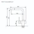 (Eve) Kitchen Sink Faucet 3-Way Mixing Drinking Water Faucet TRINITY PLUS GUNMETAL EP image 9
