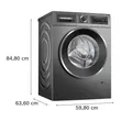 (Bosch) Front Load Washing Machine Series 6 10 kg 1400 rpm Graphite Model WGG45401TH image 4