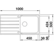 (HAFELE) BLANCO LEMIS Kitchen Sink (495.39.367) Right Bowl Left Drainboard image 5