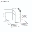 (Eve) Wall-Mounted Range Hood HC-JETBLACK-90 + Built-in Gas Hob HB78-2BCC/BG + Kitchen Sink MARATHON 810/510 image 4