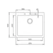 (Teka) Synthetic Granite Undermount Single Basin Kitchen Sink ForSquare 50.40 TG AUTO White image 2