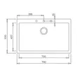 Synthetic Granite Drop-In Kitchen Sink 1 Bowl ForSquare 72.40 TG AUTO Arctic White image 2