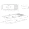 (MEX) Double Bowl Single Drainboard Sink MEX MS200B + TP230 Faucet image 5