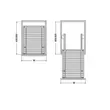 (Hafele) Front Pull-Out Basket Set for Cabinets, 6 Sizes Available image 2