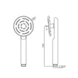 (Jaquar) 迷宫手持花洒 MAZE HAND SHOWER Ø95MM ROUND SHAPE 2 BLACK(HSH-BCH-1653) 图片 3