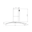 (Tecno) Wall-Mounted Curved Range Hood 90 cm Model TNS HD 90 GB Black with LED Light image 6