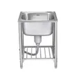 (MEX) Single Large Bowl Kitchen Sink with Stand MEX Model PS706L-RO (Stainless Steel) + Faucet TP230 image 2