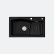(EVE) ซิงค์ล้างจาน 1 หลุม หินแกรนิตสังเคราะห์ รุ่น WAVE 855/495 BLACK รูปที่ 2