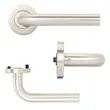 (Hafele) Stainless Steel Lever Handle Door Set Standard Model Bathroom Door Type B (499.10.109) image 2