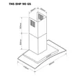 (Tecno) Wall-Mounted Range Hood 90 cm TNS EHP 90 GS + 3-Burner Built-in Gas Cooktop 73 cm TNS HB 3073 GB Free 1.5 m Ducting image 10