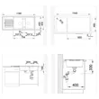 (Hafele) BLANCO SILGRANIT 2-Bowl Kitchen Sink with Drainboard, ZIA 8 S Model, White (495.39.039) image 3