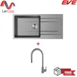 (EVE) Granite Sink 1 Bowl Model KNOX 1000/500 GREY + Mixer Tap AZTAC II GREY image 2