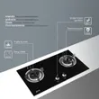 (EVE) 2-Burner Built-in Gas Cooktop Glass Base FURY 2B image 7