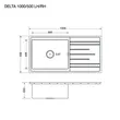 (EVE) Stainless Steel Single Bowl Sink with Drainboard DELTA 1000/500 RH + Cold Water Tap Model Belle image 4