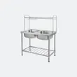 (EVE) 2-Bowl Kitchen Sink with Stand and Dish Rack NOAH 1000/500 Free Othello Cold Water Tap image 3
