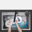 (EVE) ELITE 800/490 Single Bowl Kitchen Sink + Black Cold Water Tap with Free Accessories image 4