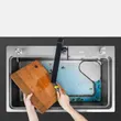 (EVE) ELITE 800/490 Single Bowl Kitchen Sink + Black Cold Water Tap with Free Accessories image 3