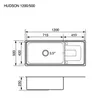 (EVE) Stainless Steel Single Bowl Sink with Drainboard HUDSON 1200/500 image 9