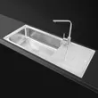 (EVE) Stainless Steel Single Bowl Sink with Drainboard HUDSON 1200/500 image 2